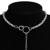 Punk Clavicle Short Choker Necklace Hip Hop Jewelry 2021 Trendy Stainless Steel Thick Chain Circle Necklace Women Neck Accessori