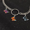 Punk Colorful Butterfly Choker Necklace Women Hip Hop Metal Chain Chokers Necklace Trendy Jewelry 2021