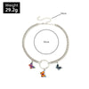 Punk Colorful Butterfly Choker Necklace Women Hip Hop Metal Chain Chokers Necklace Trendy Jewelry 2021