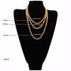 Punk Cool Full AAA Rhinestone Chain Necklace 3mm 4mm 45cm-60cm Claw Stone Chain for Men Women Party