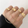 Punk Cool Hip Pop Rings Multi-layer Adjustable Chain Rings man Rotate Gothic Style Rings for Women  Jewelry Party Gift