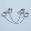 Punk Cool Hip Pop Rings Multi-layer Adjustable Chain Rings man Rotate Gothic Style Rings for Women  Jewelry Party Gift