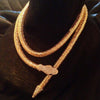 Punk Crystal Gold Plated Magnetic Snake Necklace For Women Magnet Snake Chain On Neck Choker Female Jewelry Party Nightclub Gift