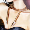 Punk Crystal Gold Plated Magnetic Snake Necklace For Women Magnet Snake Chain On Neck Choker Female Jewelry Party Nightclub Gift