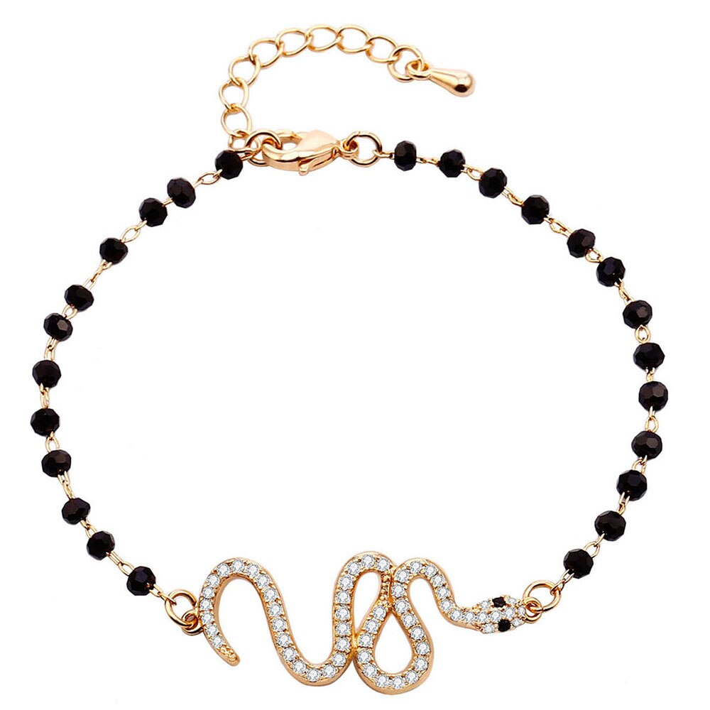 Punk Crystal Snake Charm Bracelets For Women Animal Boho Gold Silvery Chain Bracelets Girls Vintage Jewelry Gifts Drop Shipping