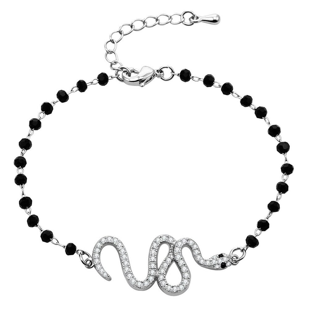Punk Crystal Snake Charm Bracelets For Women Animal Boho Gold Silvery Chain Bracelets Girls Vintage Jewelry Gifts Drop Shipping