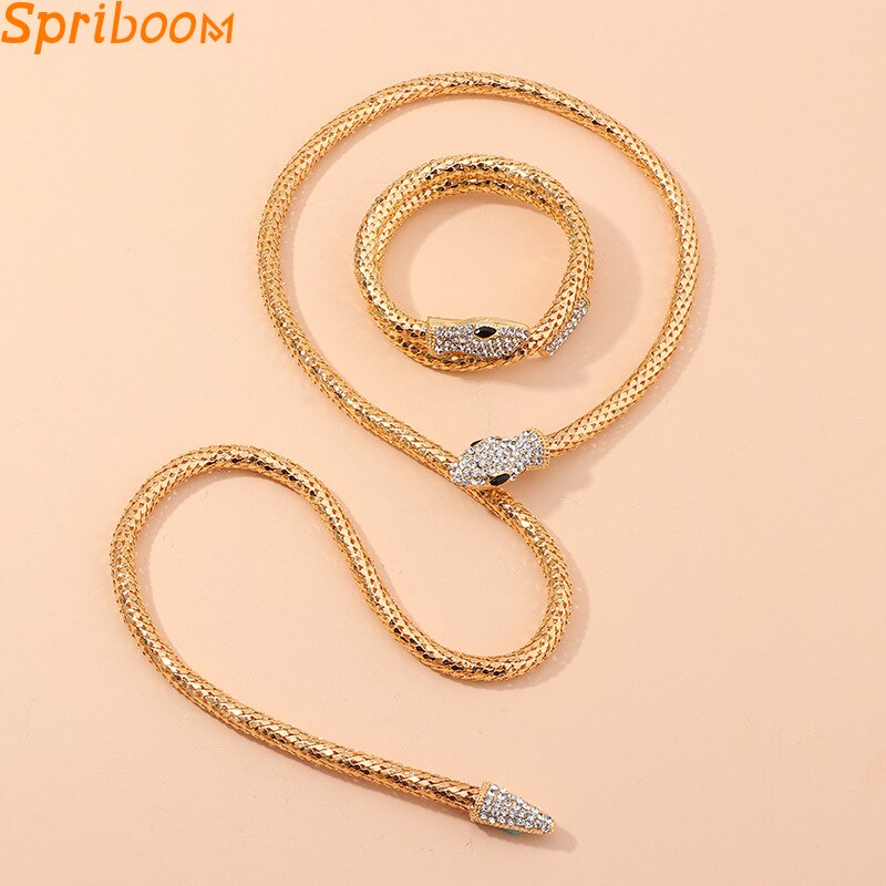 Punk Crystal Snake Choker Necklaces for Women Superstar Swift Same Style  Snakes Chokers Adjustable Necklace Jewelry Gfits