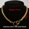 Punk Cuban Chokers Necklace Women Collar Gold Color Stainless Steel Chunky Thick Chain Circle Necklace Hip Hop Men Neck Jewelry