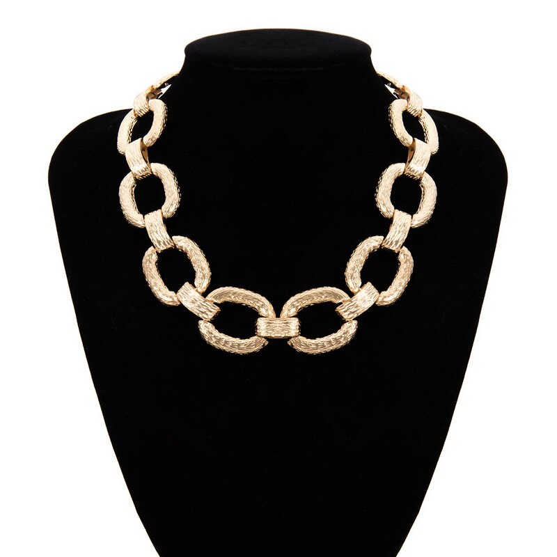 Punk Exaggerated Chunky Heavy Thick Chain Choker Necklace Women Vintage Neck Chocker Jewelry Geometric Necklace Kolye XR2204