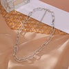 Punk Exaggerated Heavy Metal Big Thick Chain Choker Necklace Women Goth  Night Club Jewelry Female Chocker Collier
