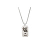 Punk Letter Print Coin Pendant Necklace for Man Unisex Titanium Steel Chain Long Necklaces Statement Party Accessories