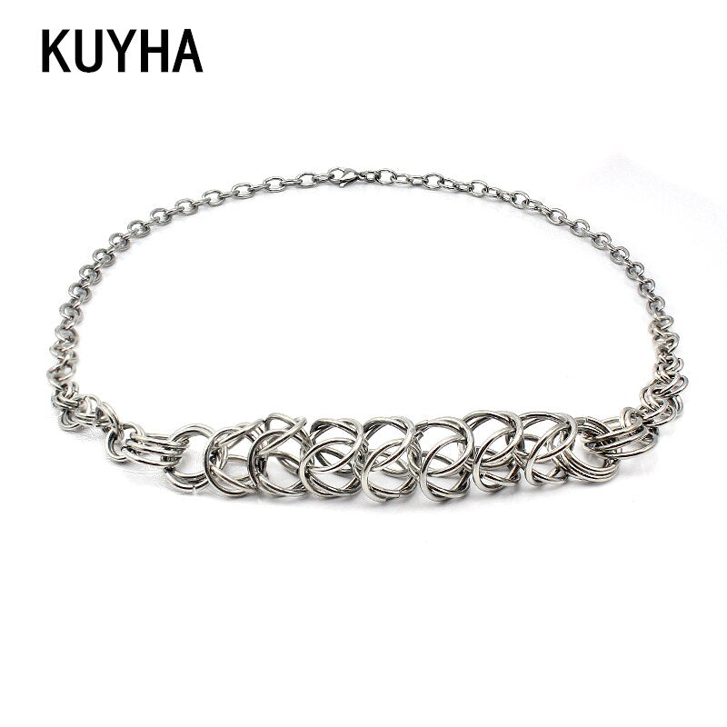 Punk Female/Male Necklace Punk Style Jewelry Stainless Steel Men/Women Necklaces & Pendants For Party Jewelry Present