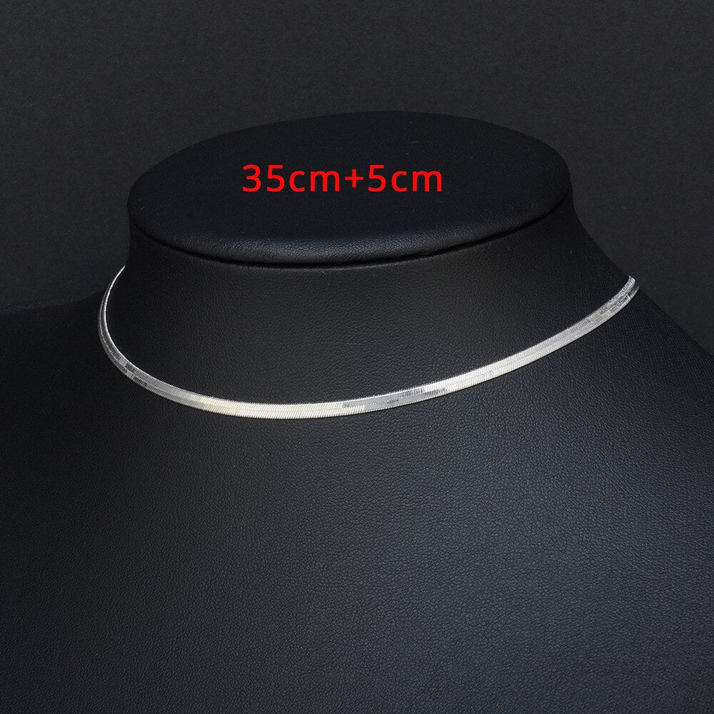 Punk Flat Blade Snake Link Chain Choker Necklace Gold Silver Color Stainless Steel Neck Chains For Women Jewelry Chocker 2021