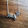 Punk Flying Bat Animal Metal Pendant Necklace Gothic Hip Hop Rap Jewelry Gift Lady Gorgeous Cool Accessories