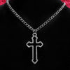 Punk Geometric Silver Color Chain Hollow Cross Pendant Necklaces For Women Trendy Statement Metal Chain Hip hop Jewelry Necklace