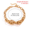Punk Gold Color Exaggerated Chunky Statement Short Collar Clavicle Chain Choker Necklace For Women Men 2021 Trend Jewelry Gifts