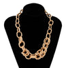 Punk Gold Color Exaggerated Chunky Statement Short Collar Clavicle Chain Choker Necklace For Women Men 2021 Trend Jewelry Gifts