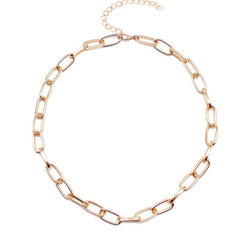 Punk Gold Color Thick Chain Necklace For Women 2021 Hip Hop Exaggerated Big Chunky Collar Necklaces Party Jewelry Gift