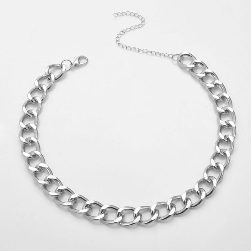 Punk Gold Color Thick Chain Necklace For Women 2021 Hip Hop Exaggerated Big Chunky Collar Necklaces Party Jewelry Gift