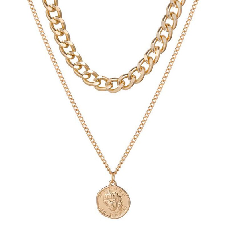 Punk Gold Color Thick Chain Necklace For Women 2021 Hip Hop Exaggerated Big Chunky Collar Necklaces Party Jewelry Gift