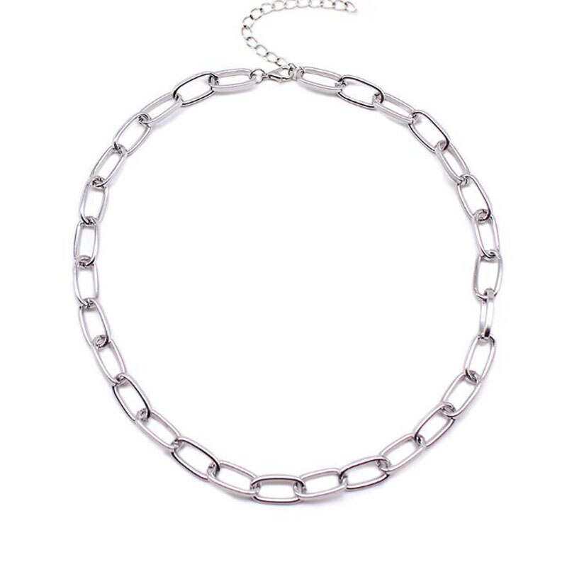 Punk Gold Color Thick Chain Necklace For Women 2021 Hip Hop Exaggerated Big Chunky Collar Necklaces Party Jewelry Gift