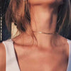 Punk Gold Flat Blade Chain Collar Choker Necklace Women Sexy Snake Chain Jewelry Gift