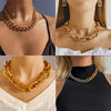 Punk Gold Thick Chain Necklace For Women  Hip Hop Exaggerated Big Chunky Collar Necklaces Party Jeweley Gift