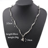 Punk Goth Blade Thorns Chain Necklace Cool Razor Blade Pendants Women Men Hip Hop Party Necklaces Jewelry Gifts