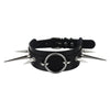 Punk Goth Spiked Choker Collar Black Pu Leather Emo Gothic Accessories Woman Cosplay Chocker Jewelry