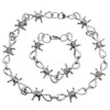Punk Gothic Alloy Barbed Wire Brambles Necklace Jewelry Women Men Unisex Women Men's Jewelry Accessoies