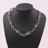 Punk Gothic Alloy Barbed Wire Brambles Necklace Jewelry Women Men Unisex Women Men's Jewelry Accessoies