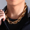 Punk Gothic Big Chunky Chain Choker Necklace Collar Accessories Rock Men Cuban Thick Twist Chain Necklace for Women Jewelry