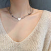 Punk Gothic Harajuku Pearl Chain Hollow Heart Shaped Pendant Retro Court Cross Choker Necklace Jewelry for Women Girls