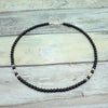 Punk Handmade Natural Stone Beads Short Necklace Antique Skull Gothic Beaded Necklace For Men Neckless Jewelry Homme