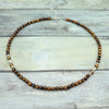 Punk Handmade Natural Stone Beads Short Necklace Antique Skull Gothic Beaded Necklace For Men Neckless Jewelry Homme