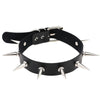 Punk Harajaku Big Metal Spike Rivets Rock Gothic Chokers PU Leather Stud Collar Choker Necklaces Hip Hop Rave Statement Jewelry