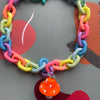 Punk Harajuku Style Exaggerate Colorful Resin Chain Short Necklace Mushroom Strawberry Pendant Necklace For Women Bijoux