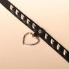 Punk Harajuku pointed nails rivets peach heart ladies necklace pendant leather collar pu women's collar chain collarbone chain