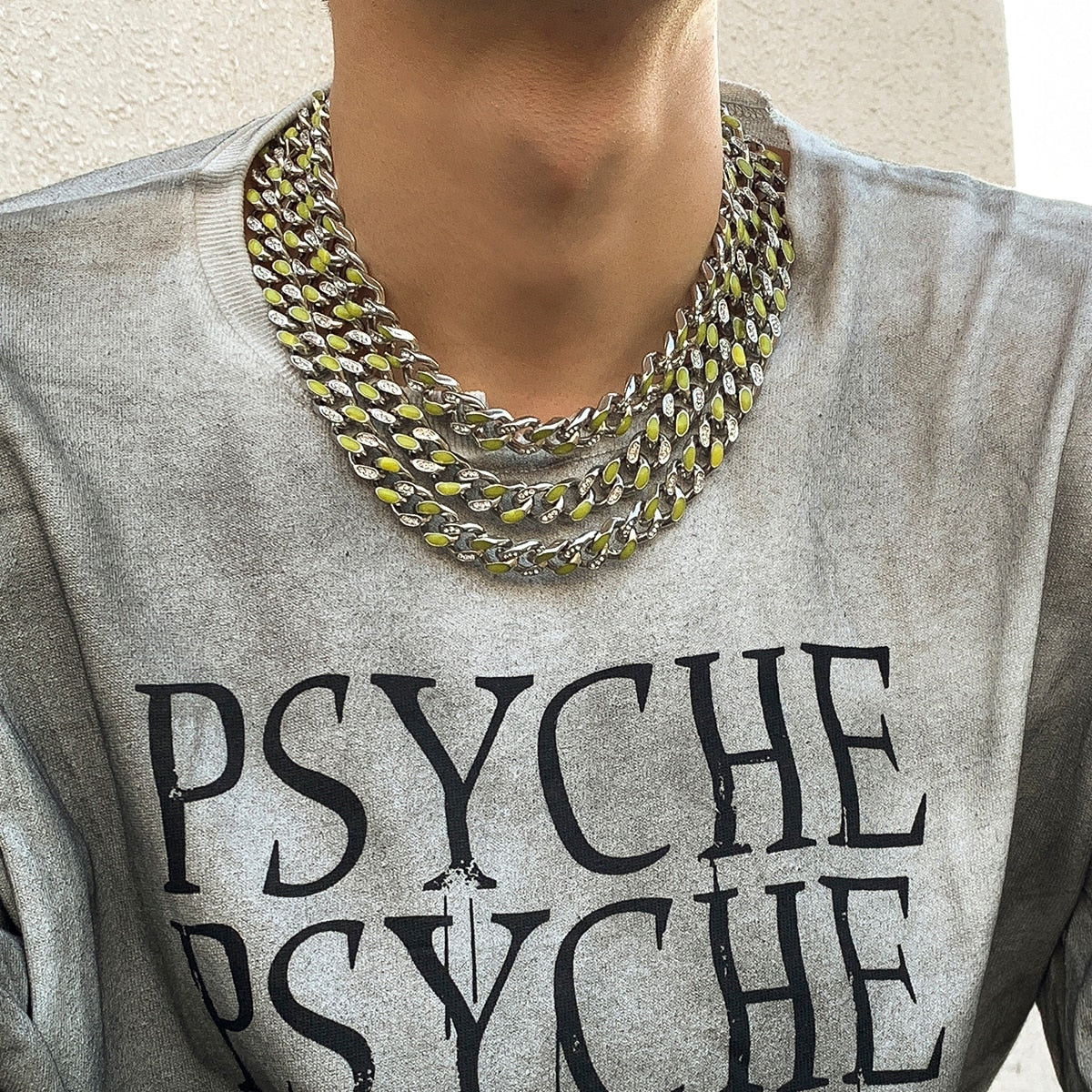 Punk Hip Hop Chunky Curb Cuban Link Chain Choker Necklace For Women Men's Accessories Silver Color Metal Light Weight Jewelry