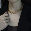 Punk Hip Hop Curb Rock Women's Neck Chain Choker Necklace Men Simple Minimalist Chunky Collar Necklace Women Costume Jewelry
