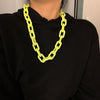 Punk Hip Hop Acrylic Link Chain Necklace Rock Gothic Chunky Plastic Choker Collar Necklace for Women Bijoux  Accessories