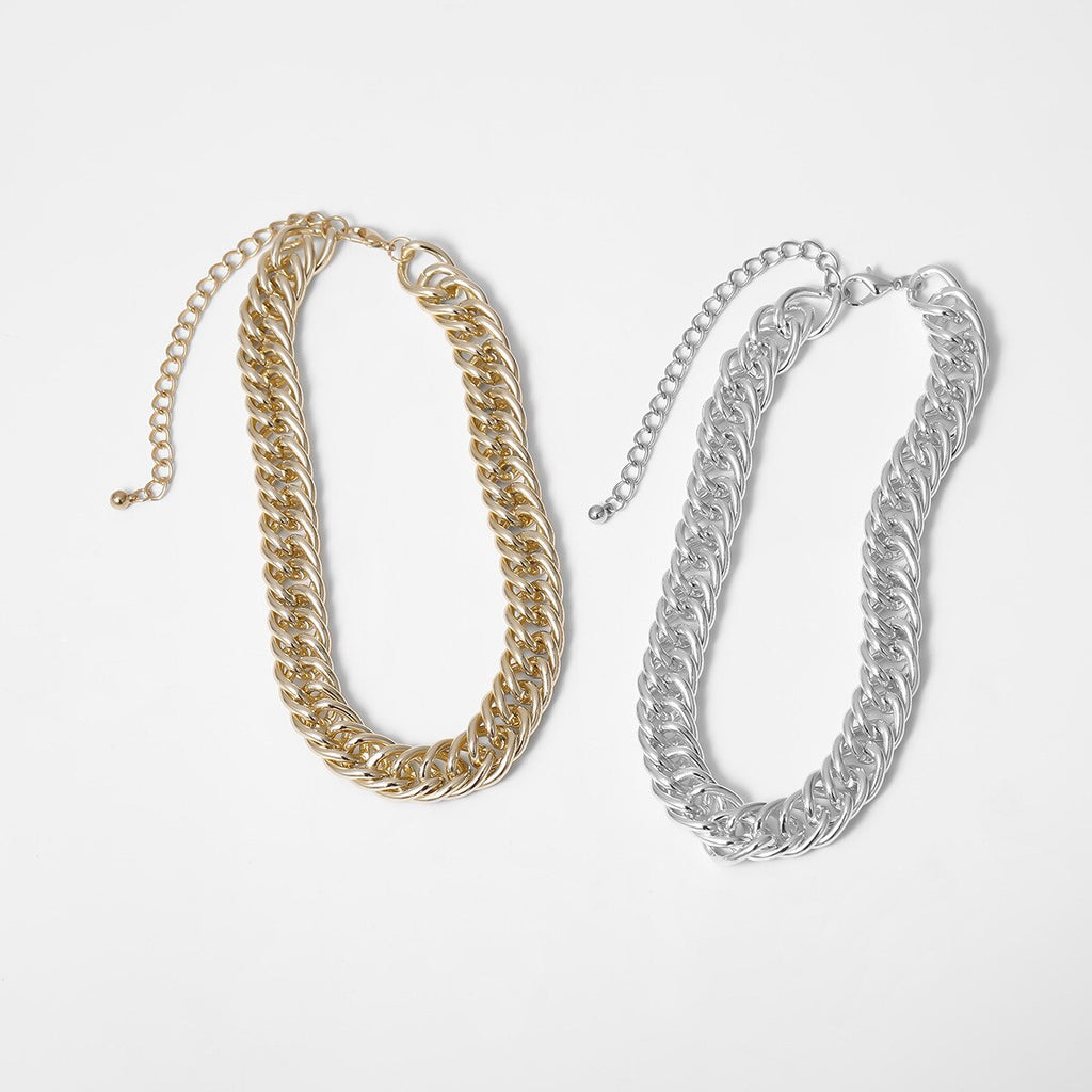 Punk Hip Hop Necklace Curb Cuban Thick Short Choker Necklace Men Simple Minimalist Chunky Collar Necklace Women Jewelry Party