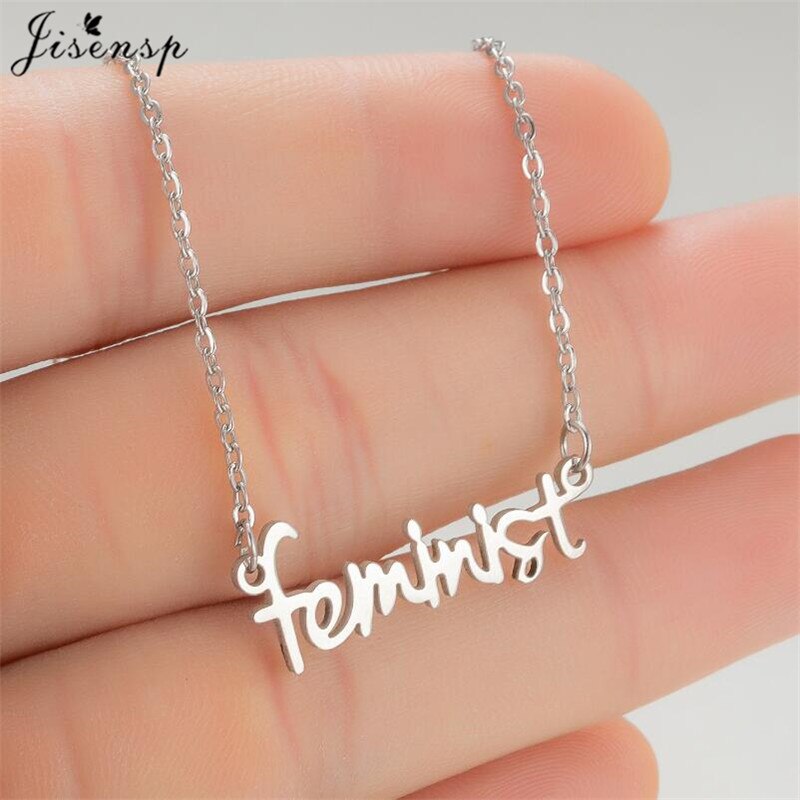 Punk Hip Hop Silver Color Art Letter FREAK Pendant Necklace Women Babygirl Angel Charms Clavicle Chain Necklaces Jewelry