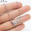 Punk Hip Hop Silver Color Art Letter FREAK Pendant Necklace Women Babygirl Angel Charms Clavicle Chain Necklaces Jewelry