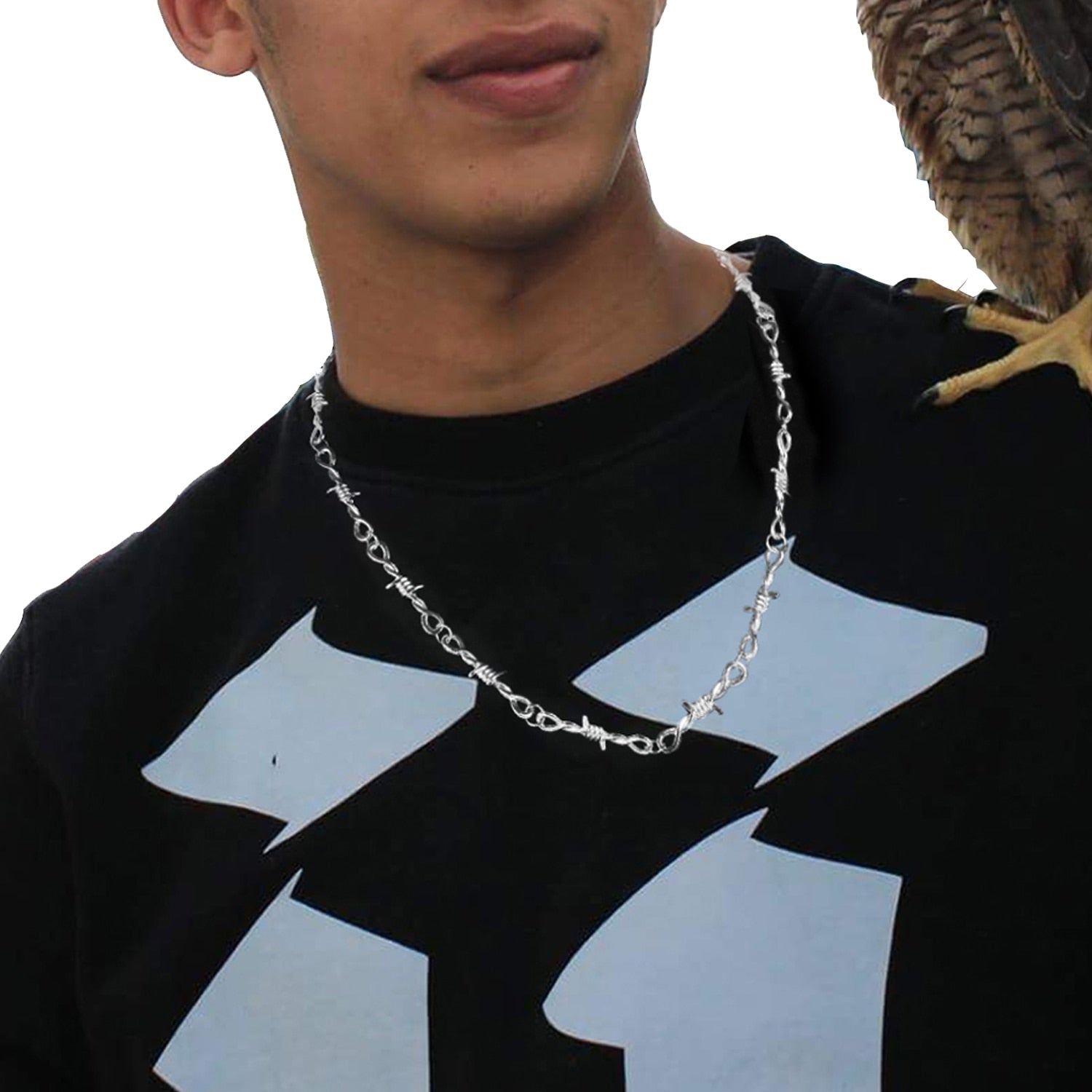 Punk Hip Hop Thorns Chain Necklace For Men Sweater Chain Clavicle Necklace For Women Party Jewelry For Women Men