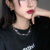 Punk Hip Hop Thorns Cool Choker Necklace Bracelet Vintage Pendant Chain Necklace Unisex Gothic Streetwear Jewelry Gifts