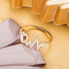 Punk Hiphop Heart Lightning Ring For Women Gold Silver Color Finger Ring Accessories Creative Ladies Party Jewelry 2022