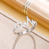Punk Hiphop Heart Lightning Ring For Women Gold Silver Color Finger Ring Accessories Creative Ladies Party Jewelry 2022