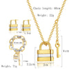 Punk Jewelry Thick Thick Chain Bracelet lock  for women Hip hop girl thick lock  Bracelet Punk Men  jewelry
