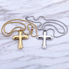 Punk Large Cruz Pendant Necklace For Men Male Stainless Steel Shiny Waterproof Boyfriend Gift